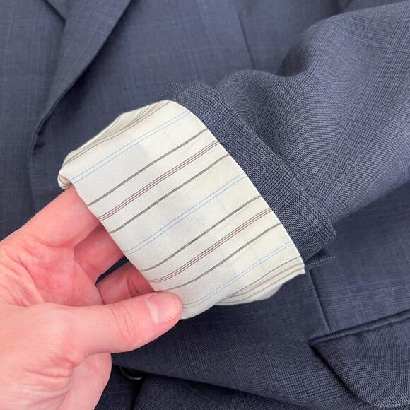 Lauren Ralph Lauren Blazer Sport Coat Jacket Pure Wool Two Button Size 43R Blue - Picture 8 of 14